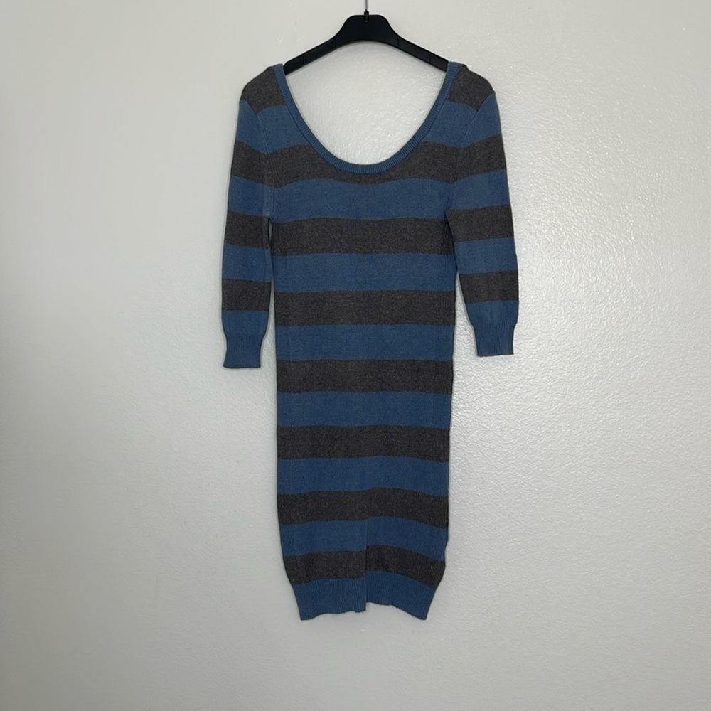 Free People Striped Knit 3/4 Sleeve Rugby Dress Size Medium / Small